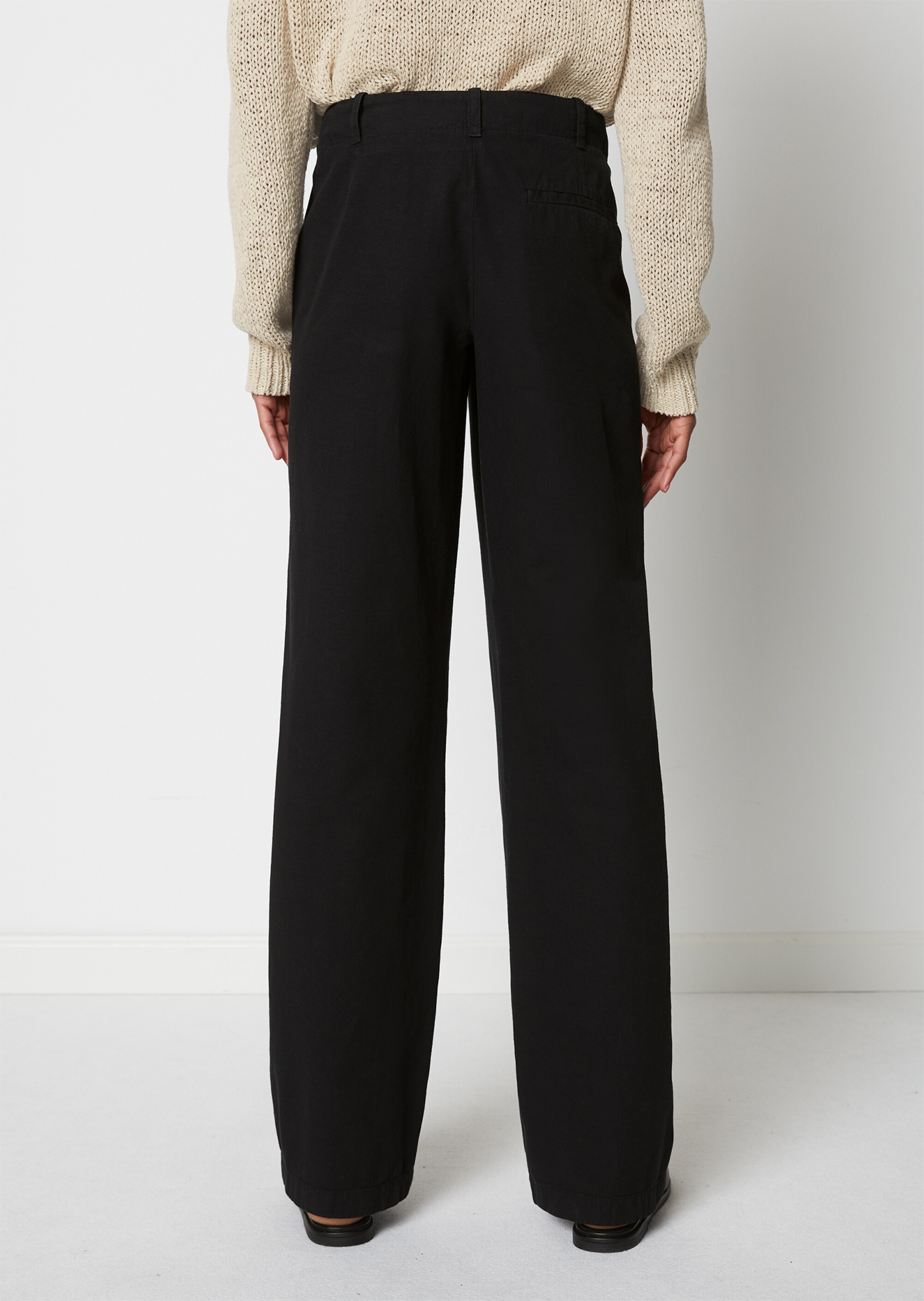 Wide Leg Pantsaus Baumwolle-Hanf-Mix