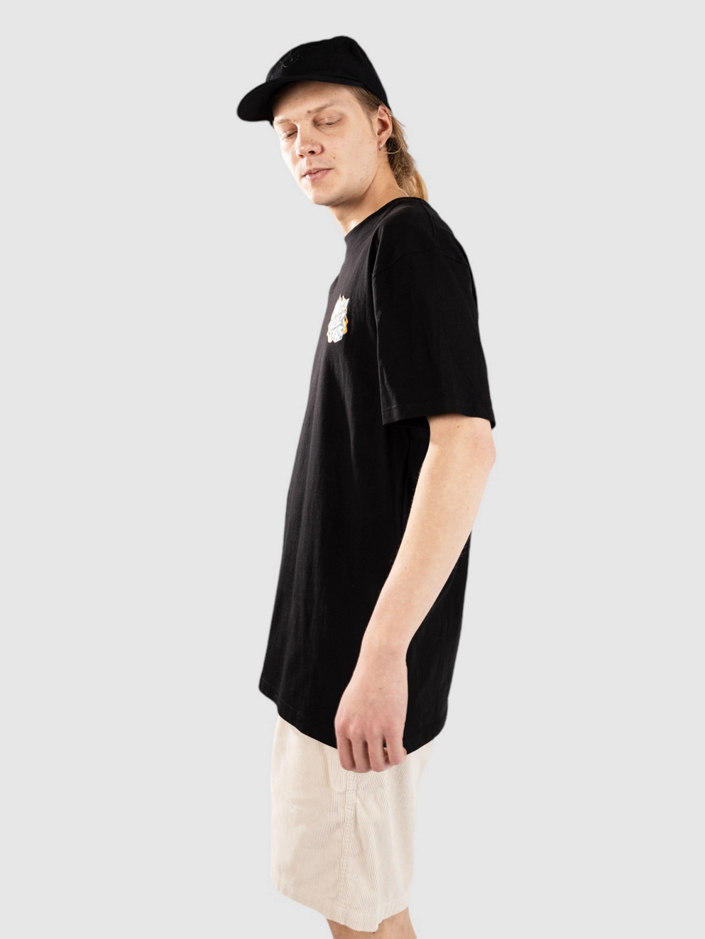 Santa Cruz Flaming Dice Dot Chest T-Shirt black