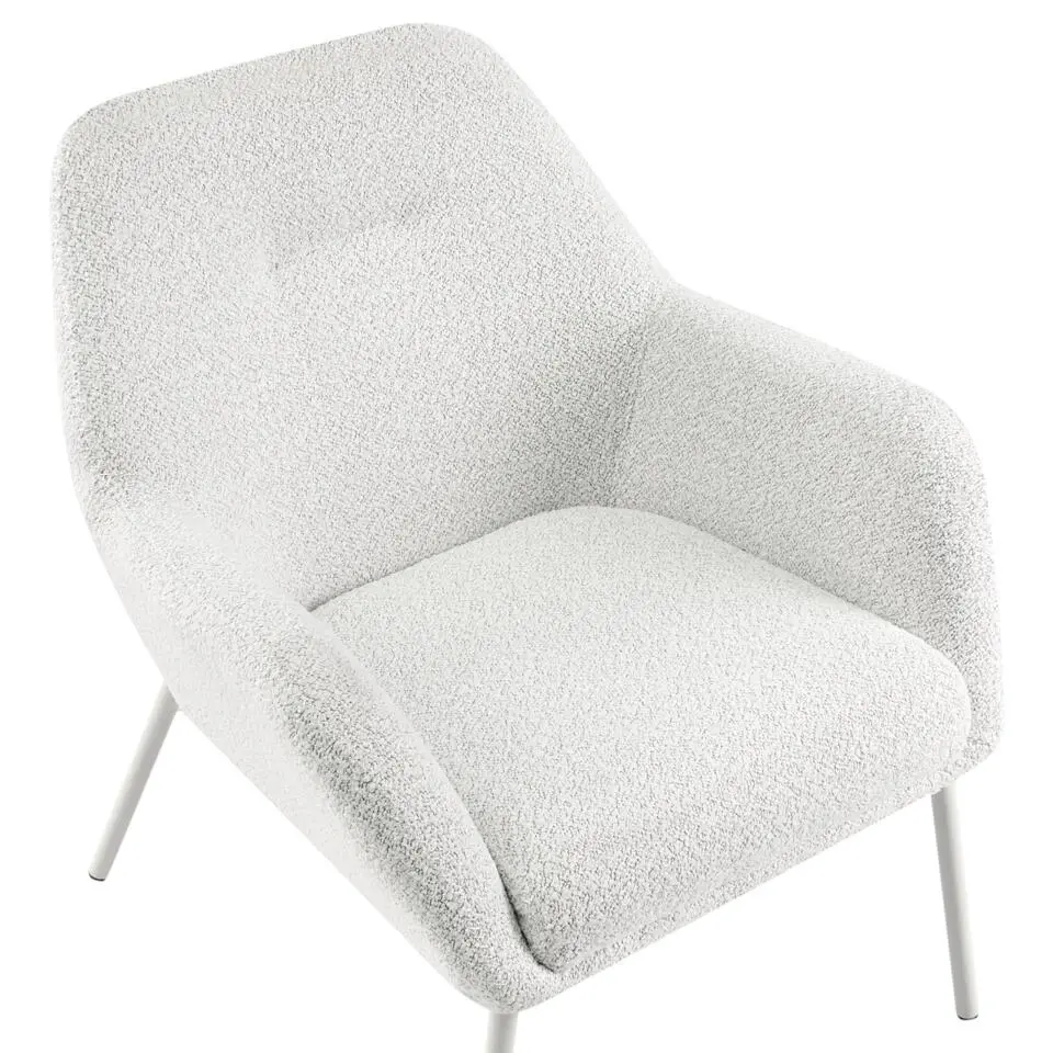 JABRO - Fauteuil - Gebroken wit - Polyester