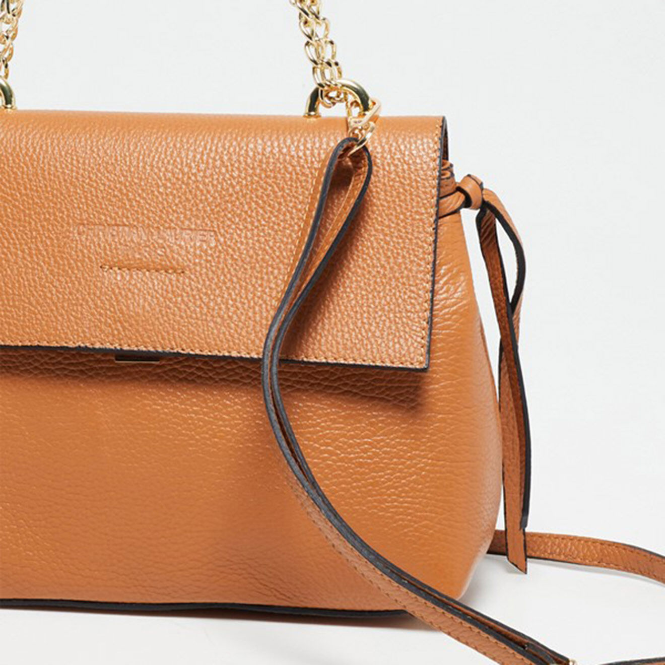 Christian Laurier Sac porté épaule en Cuir Grace camel - 27x18x11 cm