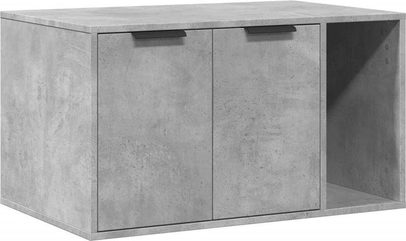 vidaXL - Kattenbakkast - Betongrijs - 80x50x45 cm - Bewerkt Hout