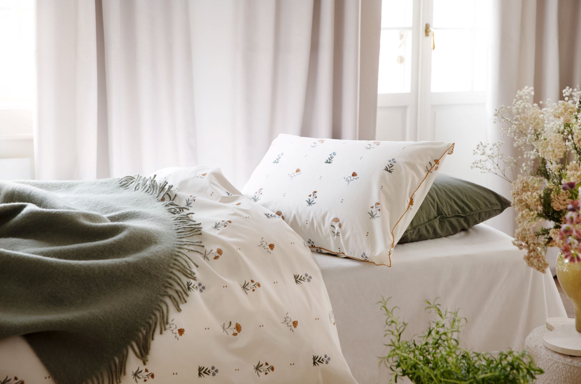 Percale sengesett multi - 140x200 cm