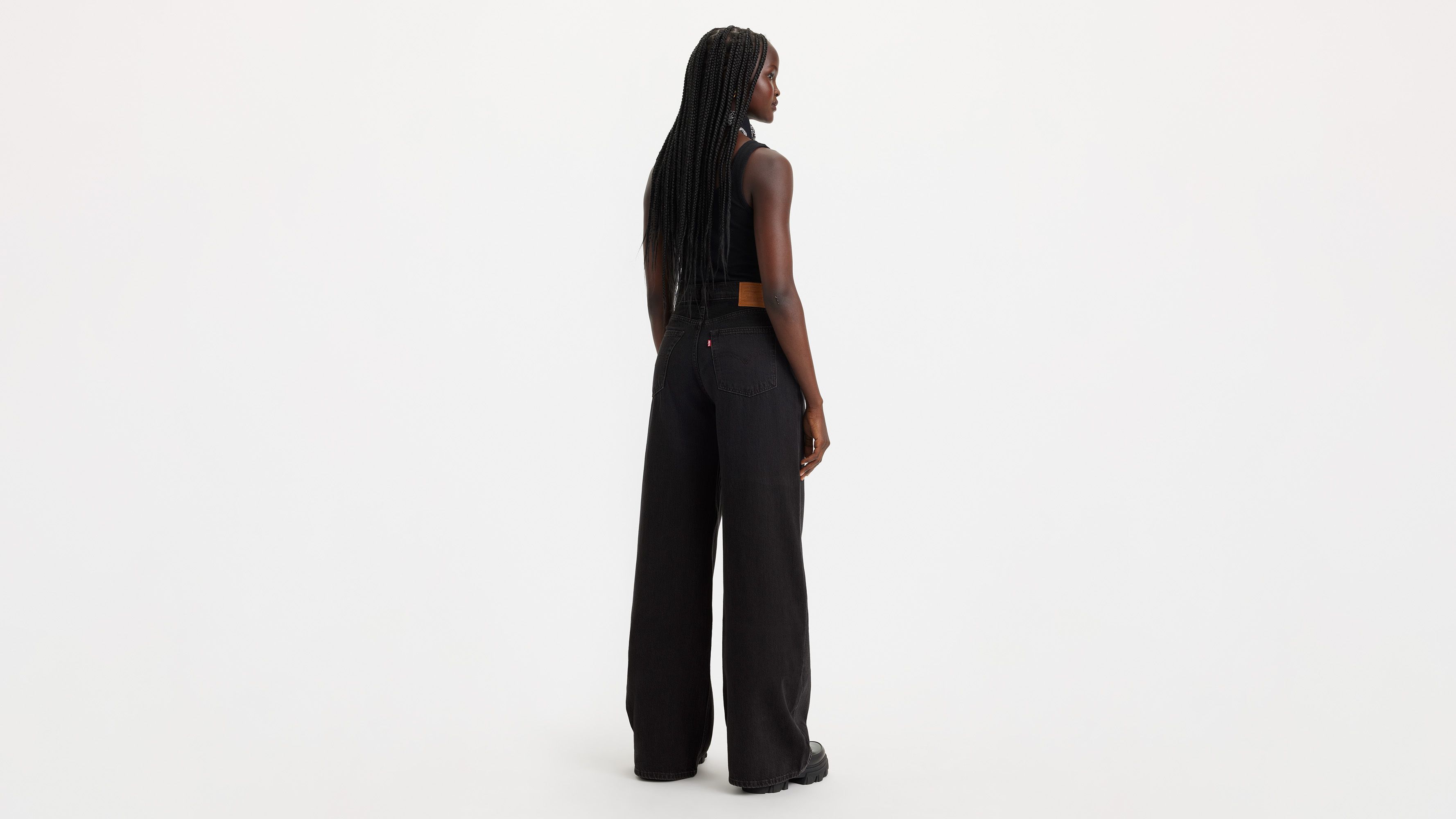 Jean Baggy Dad Wide Leg Lightweight - Capturing Moments - Noir