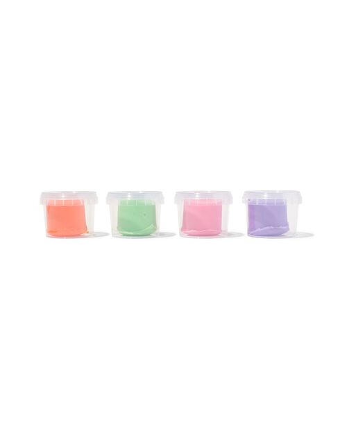 4 pots de pâte à modeler molle pastel