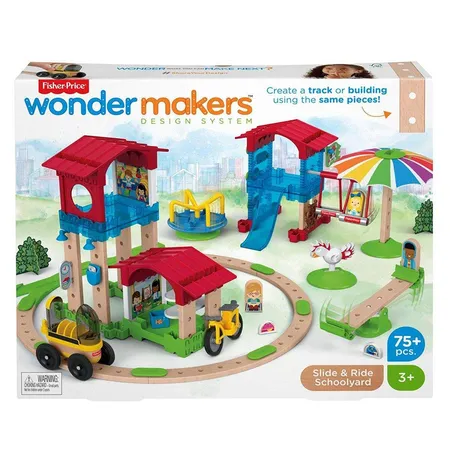 Fisher-Price Wunder Werker Schule mit Spielplatz, Baukasten