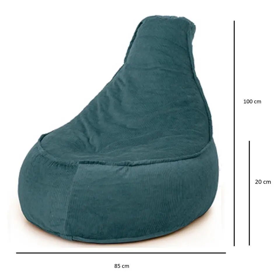 Parya Stoel Zitzak Ribstof - Zitzakfauteuil - Woonkamerzitzak - Poef