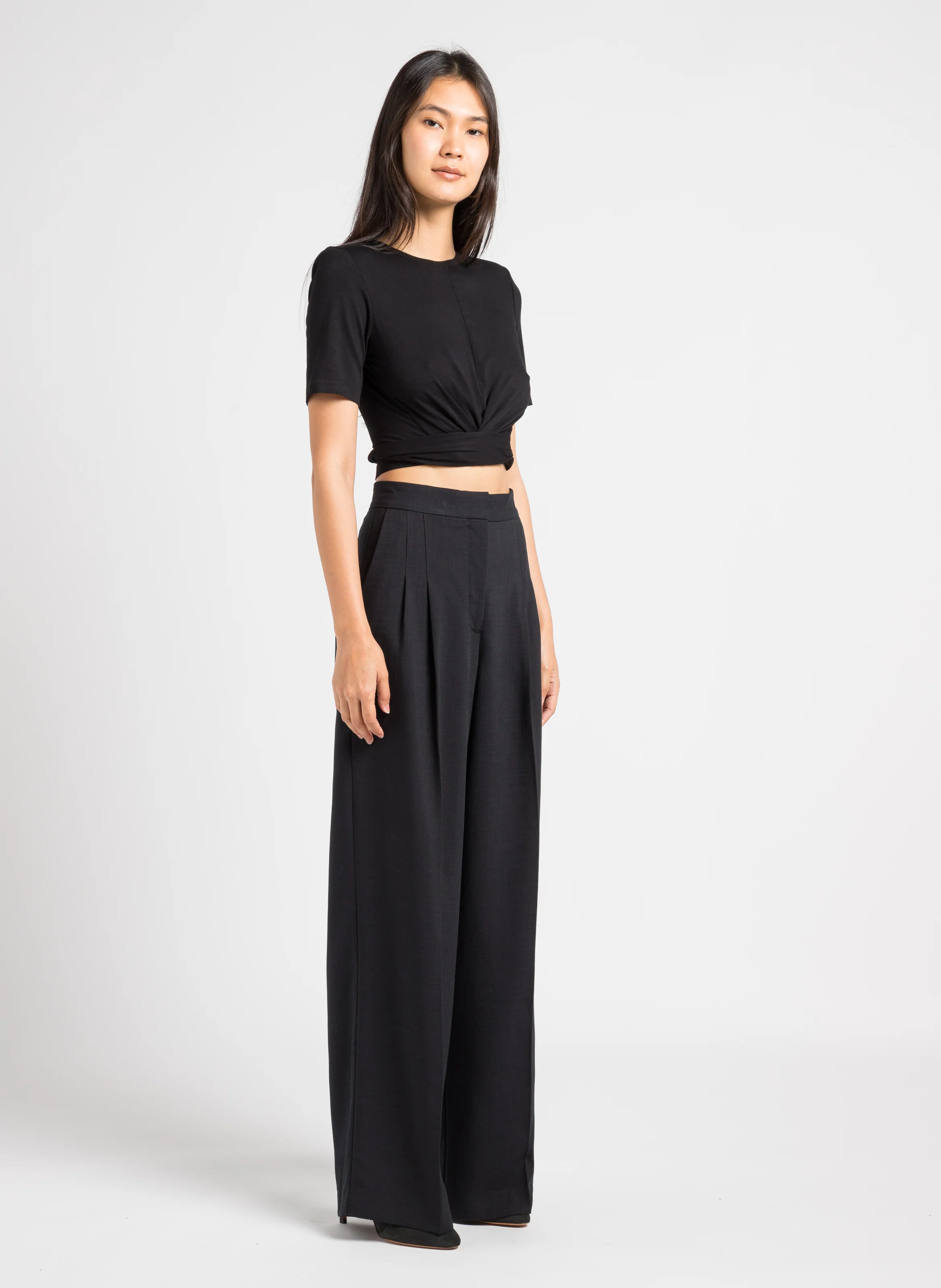 EDWIN - Pantalon large taille haute | Noir