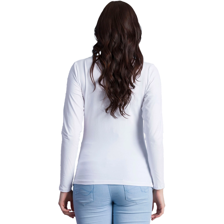 M.M.C. Umstandslangarmshirt Winke Winke mit Motiv Weiß