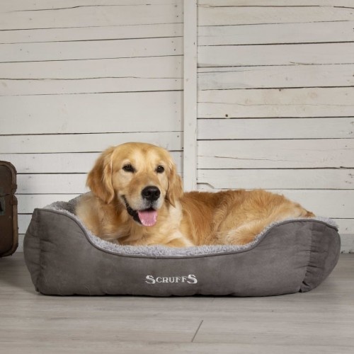 Cama cinza para animais de estimação