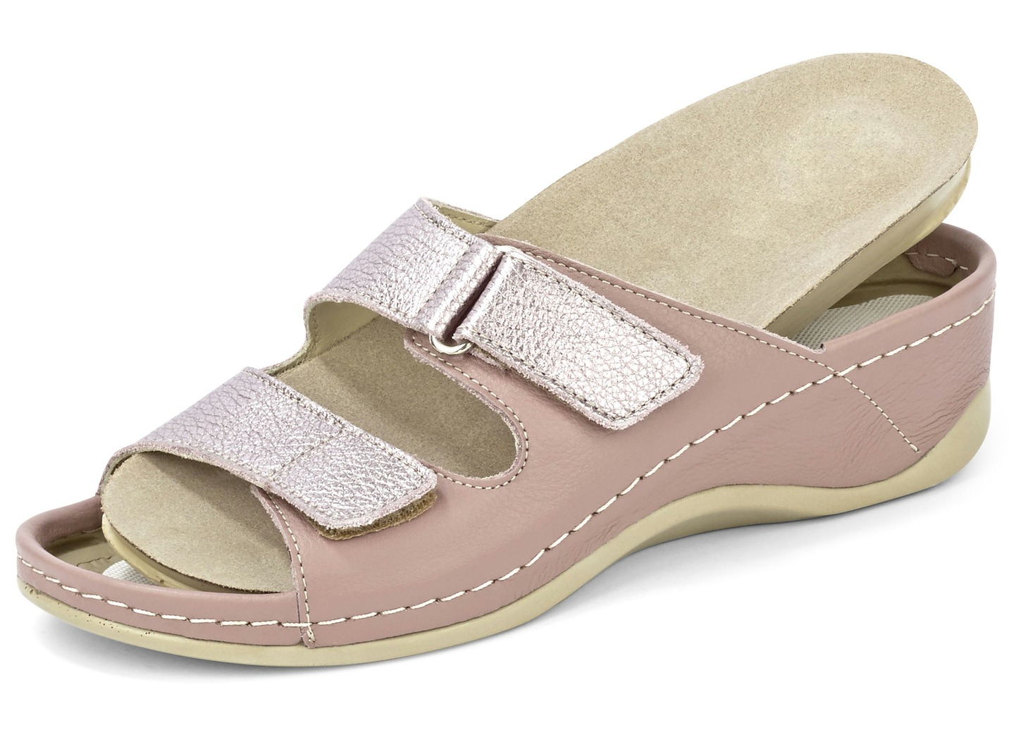 Mubb Pantolette mit Leder-Memory-Fußbett