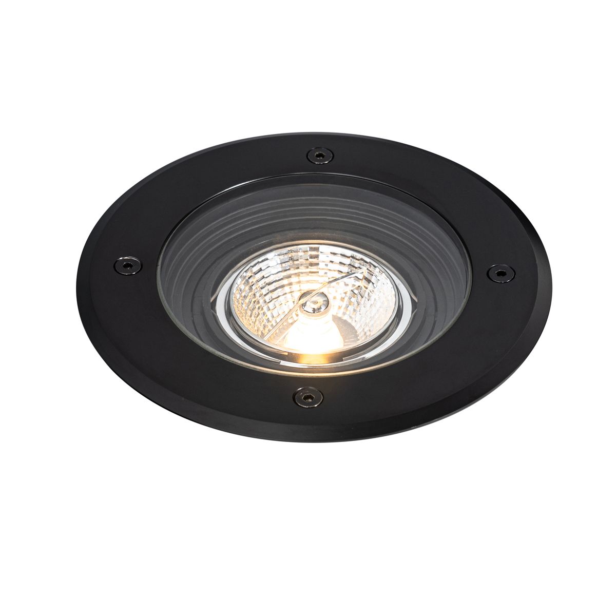Set van 6 moderne buiten grondspots zwart AR70 verstelbaar IP65 - Delux