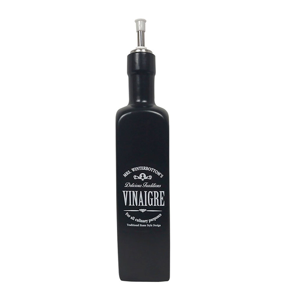 Vinaigrier céramique noir 29.5x6x6cm