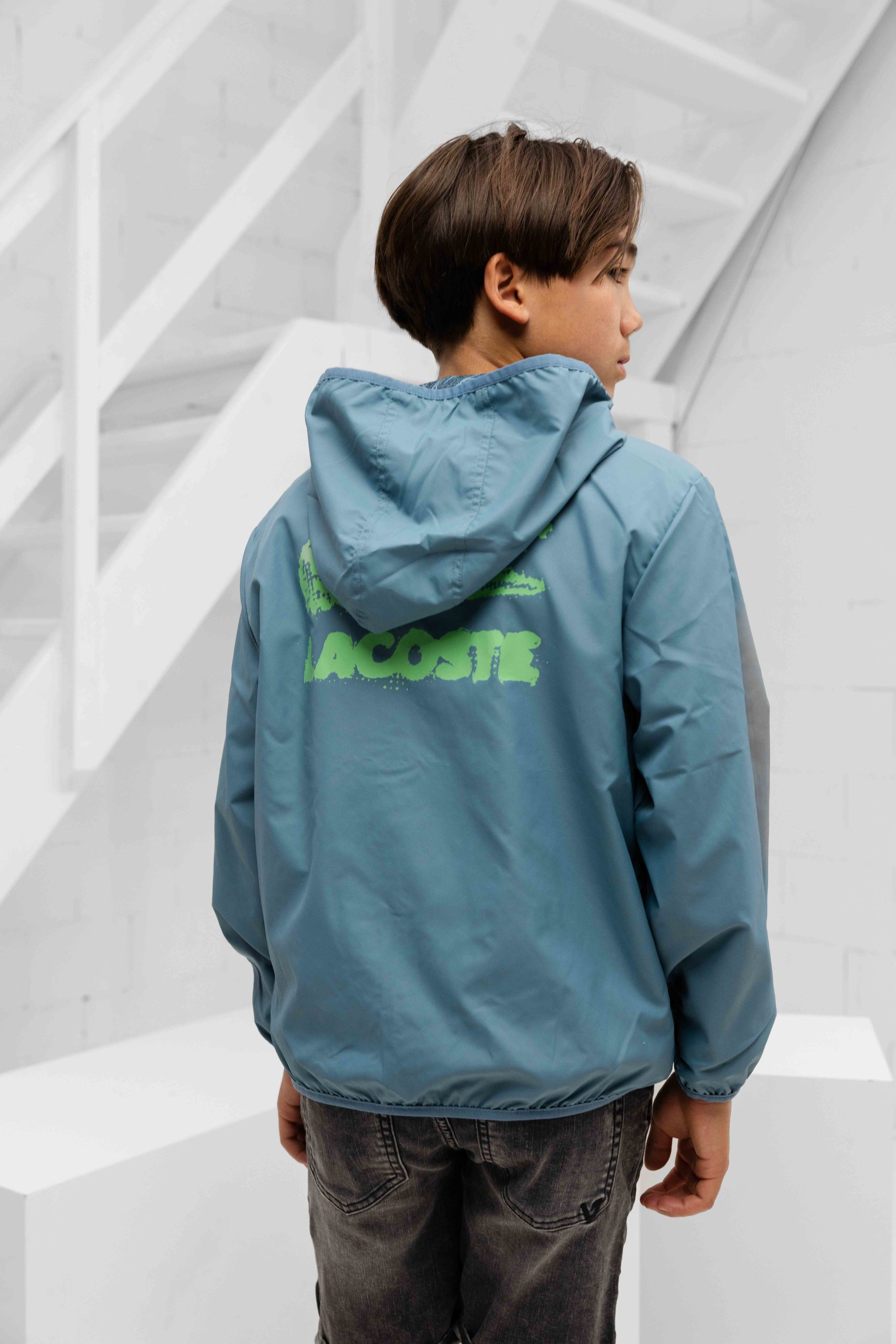 Lacoste Inversible Trainingsjack Kids Blauw