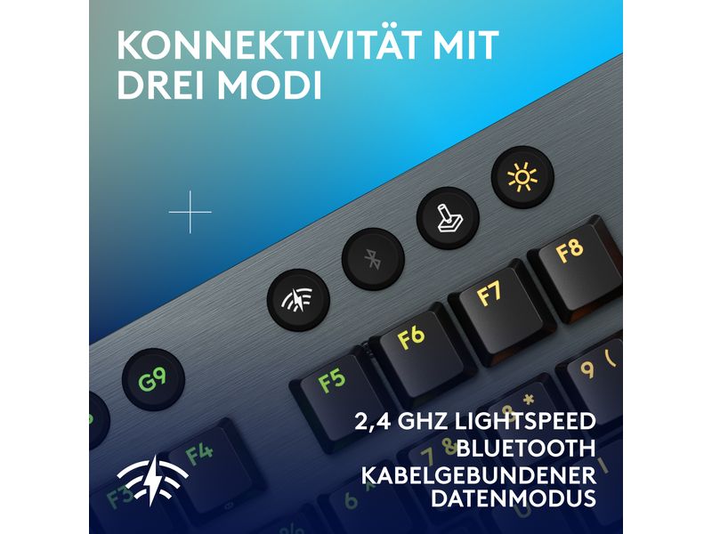 Logitech Gaming-Tastatur G915 X Lightspeed GL Tactile Kabelloses Gaming Keyboard mit flachem Profil