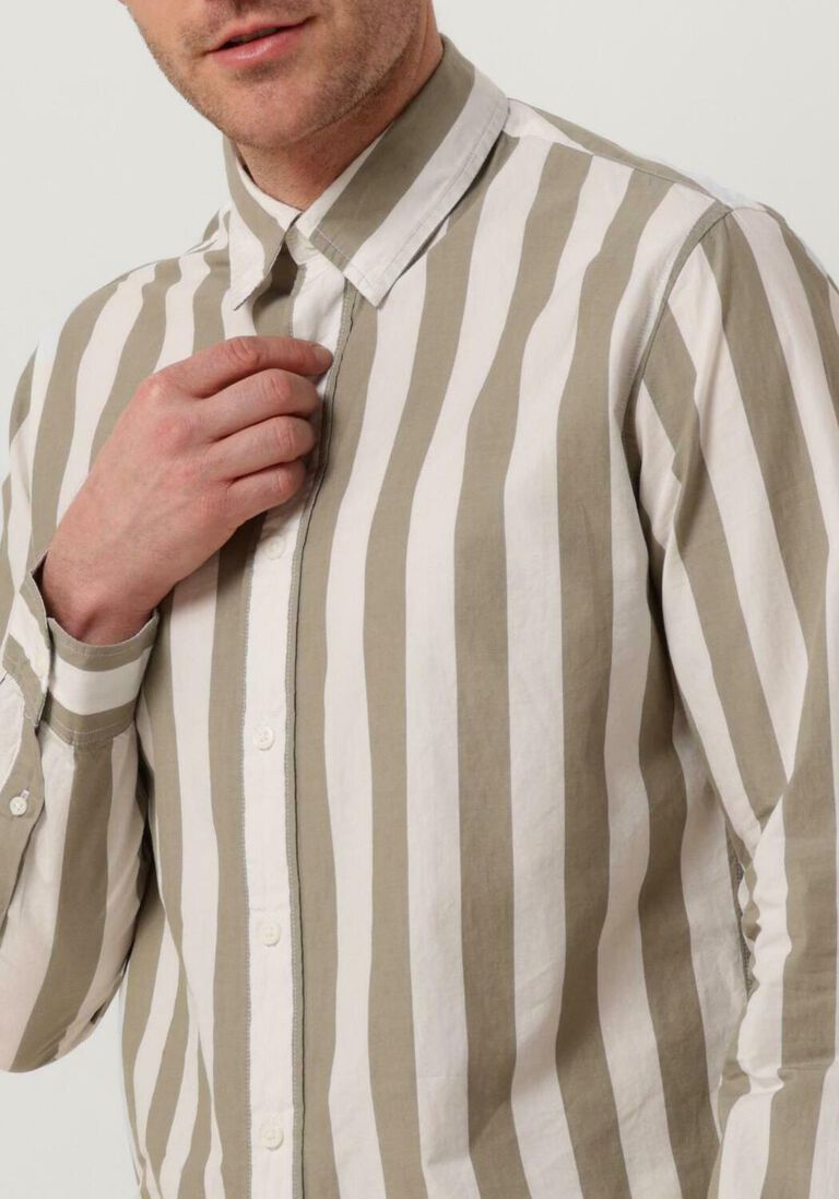 SELECTED HOMME olijf selected homme casual overhemd slhregredster shirt stripe ls w