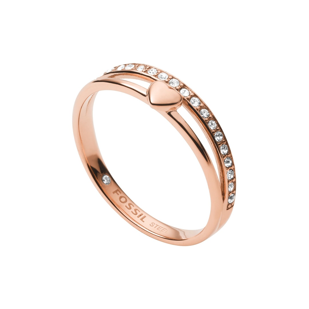 Fossil Damenring Vintage Glitz