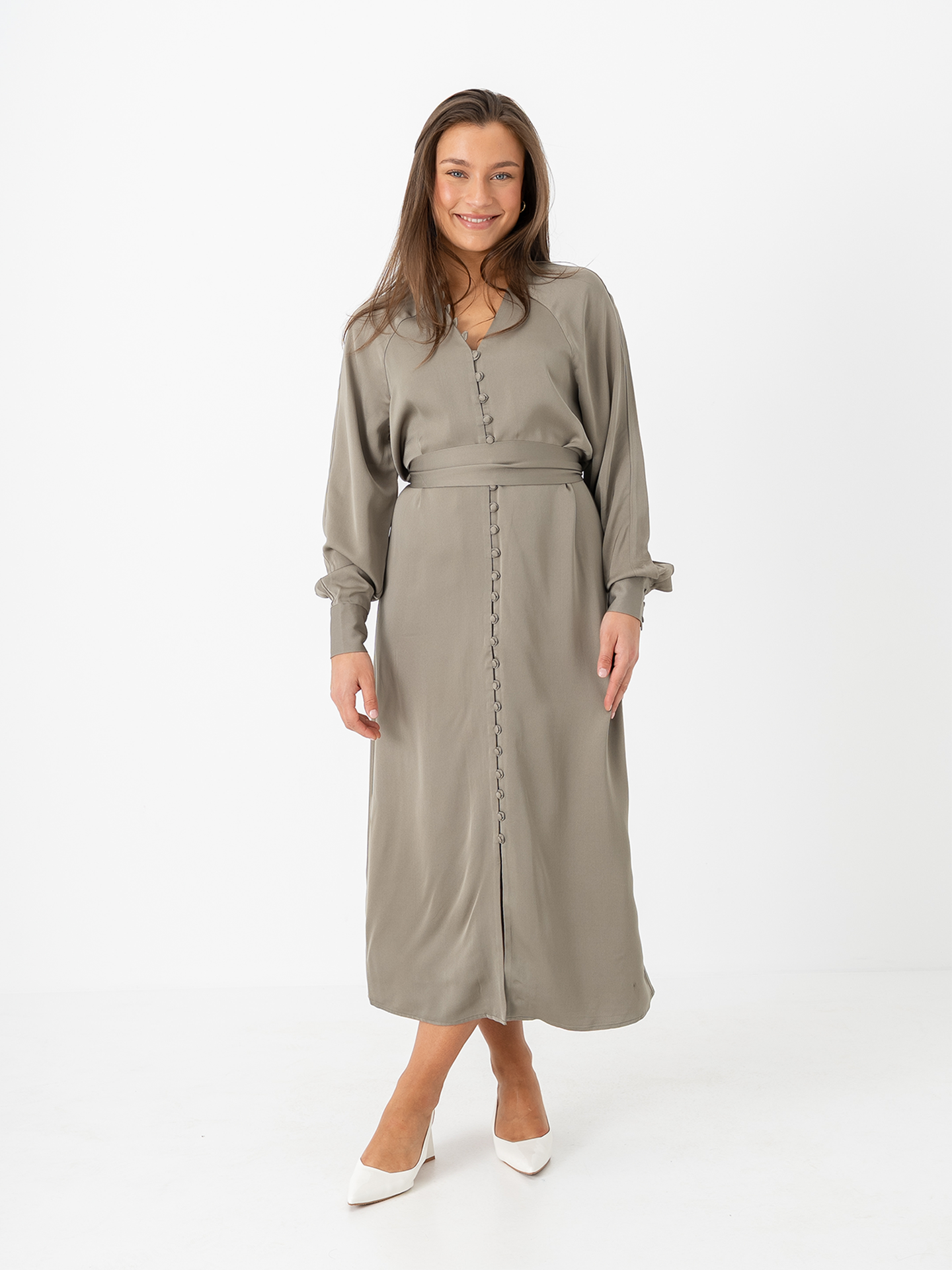 Selma Long Sleeve Ankle Dress