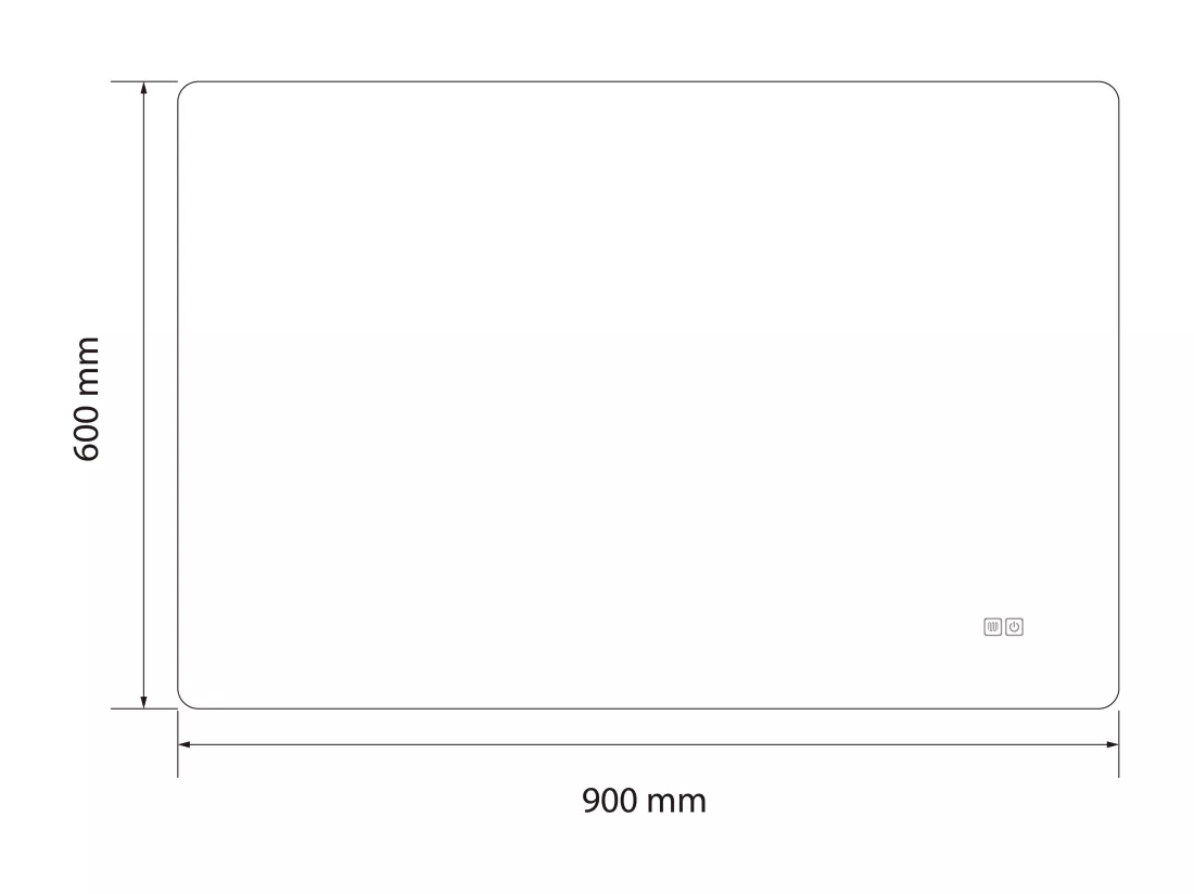 LuxuryBain- Miroir Salle de Bain LED anti buée et LED 3 couleurs à luminosité Variable 90x60cm LB-85070-90-60