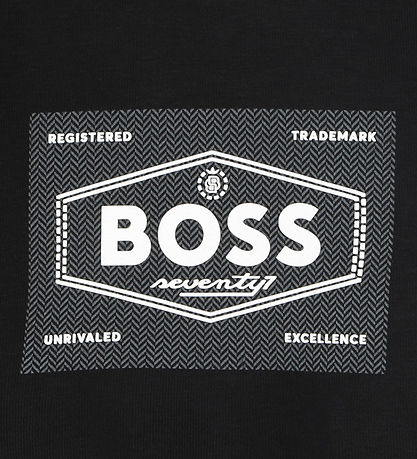 BOSS Sweatshirt - Sort m. Hvid