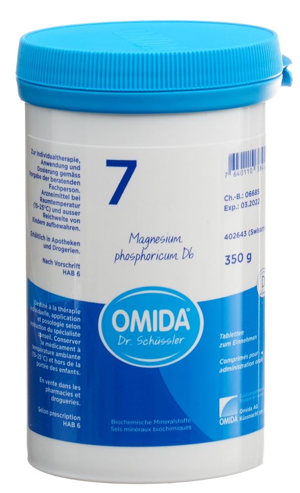 Omida Nr7 Magnesium phosphoricum 6 D<br>350 g, Dose, Tablette