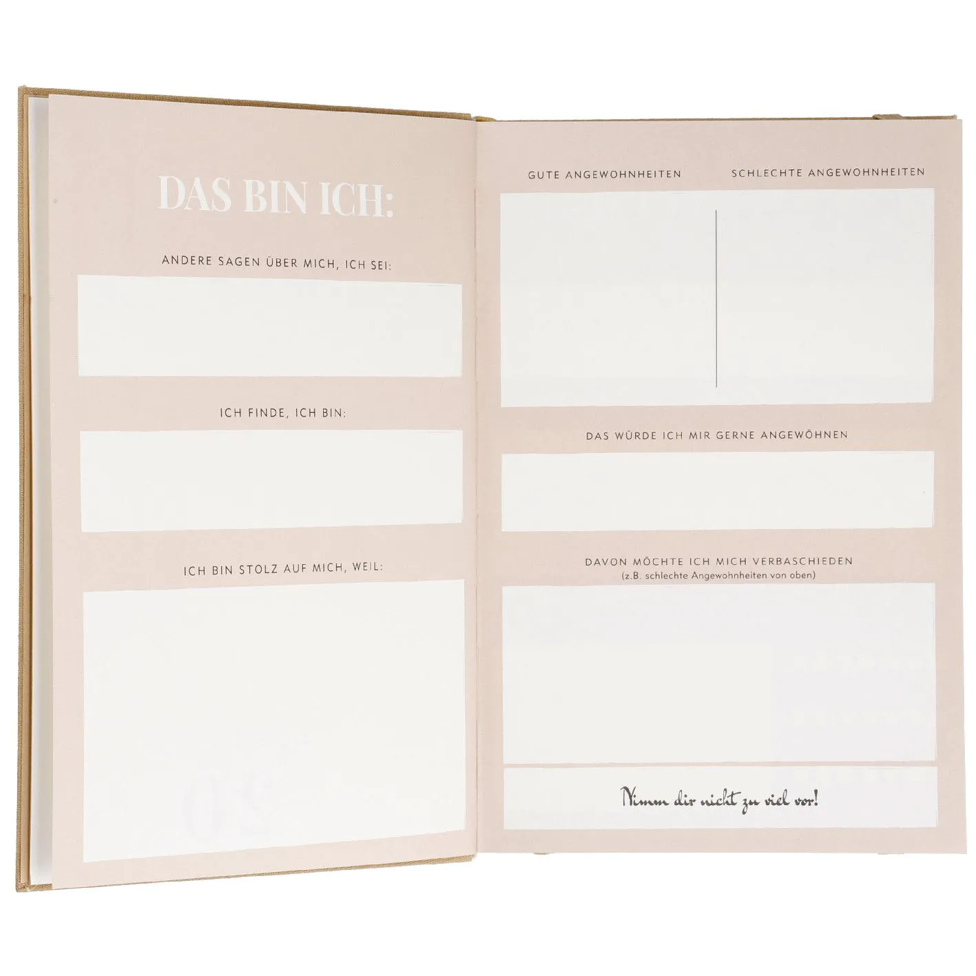 Notizbuch Achtsamkeit, Vergiss dich nicht, sand