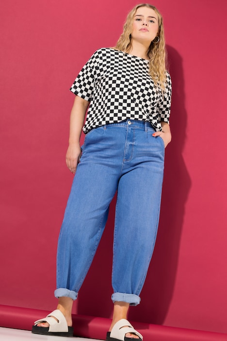 Ballon-Jeans, High Waist, Ballon Legs, 4-Pocket, Elastikbund
