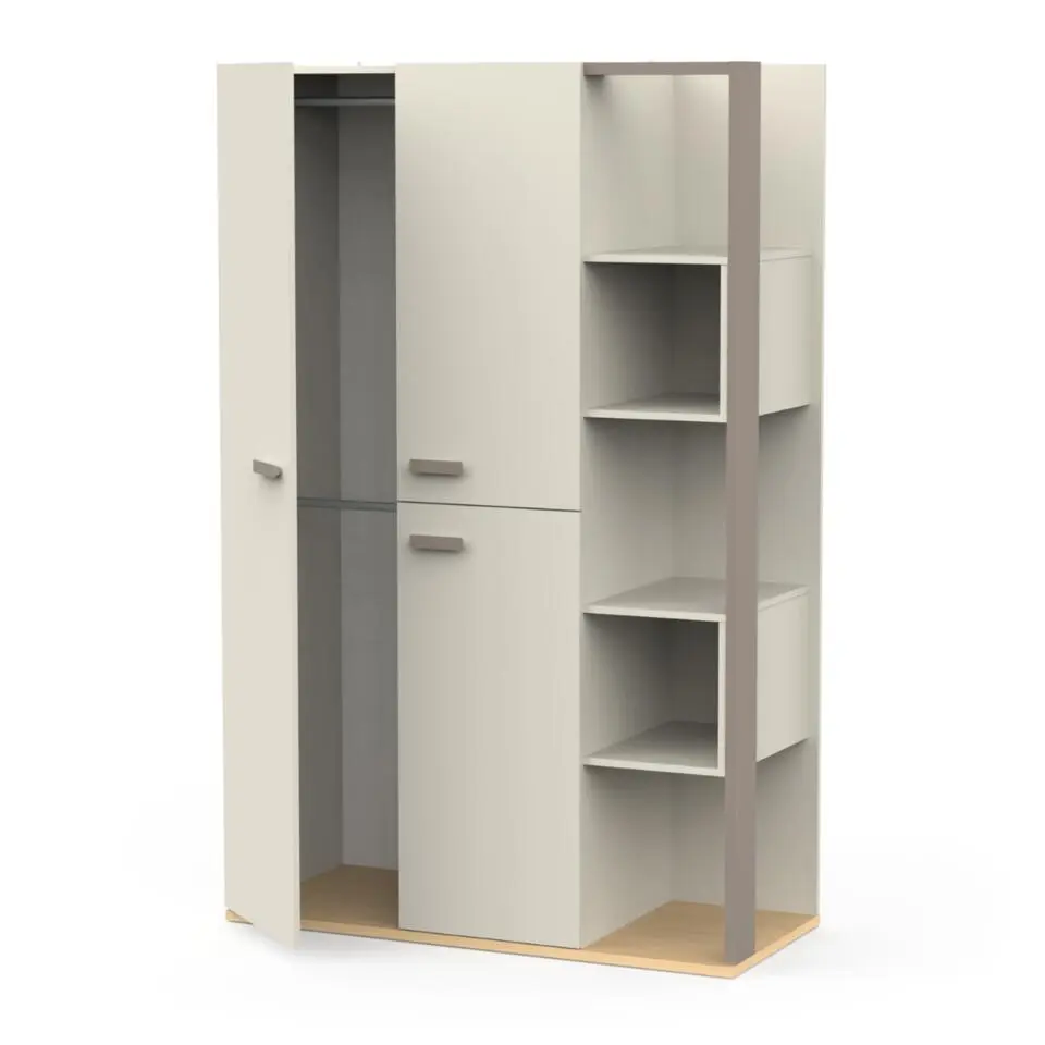 CALICOSY - Kast met 5 vakken CAMILLIA - 51,5x119,7x186,9 cm