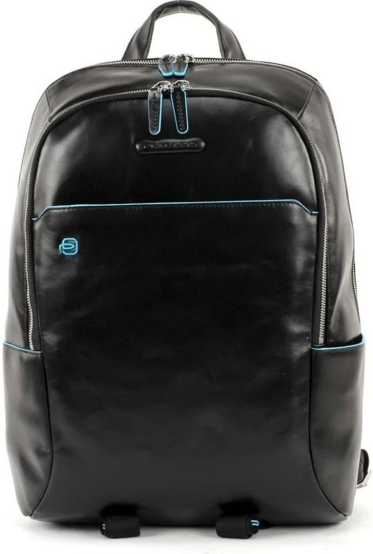 Piquadro - Blue Square - Laptoptas - Zwart - Kalfsleer - 15,5 Liter