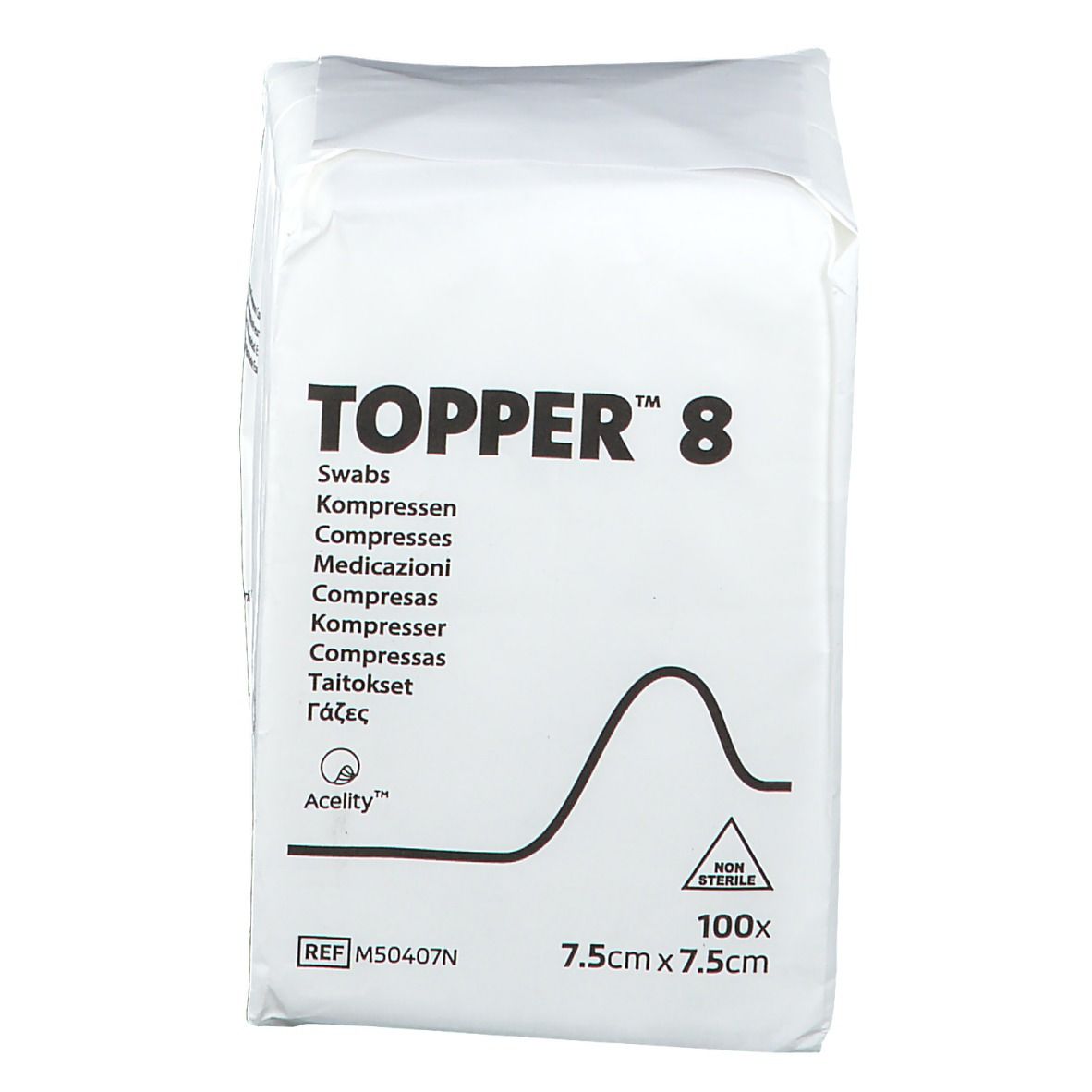 TOPPER® 8 Kompressen unsteril 7,5 x 7,5 cm
