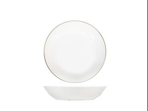ASSIETTE DESSERT PORCELAINE LISERE OR D.19CM