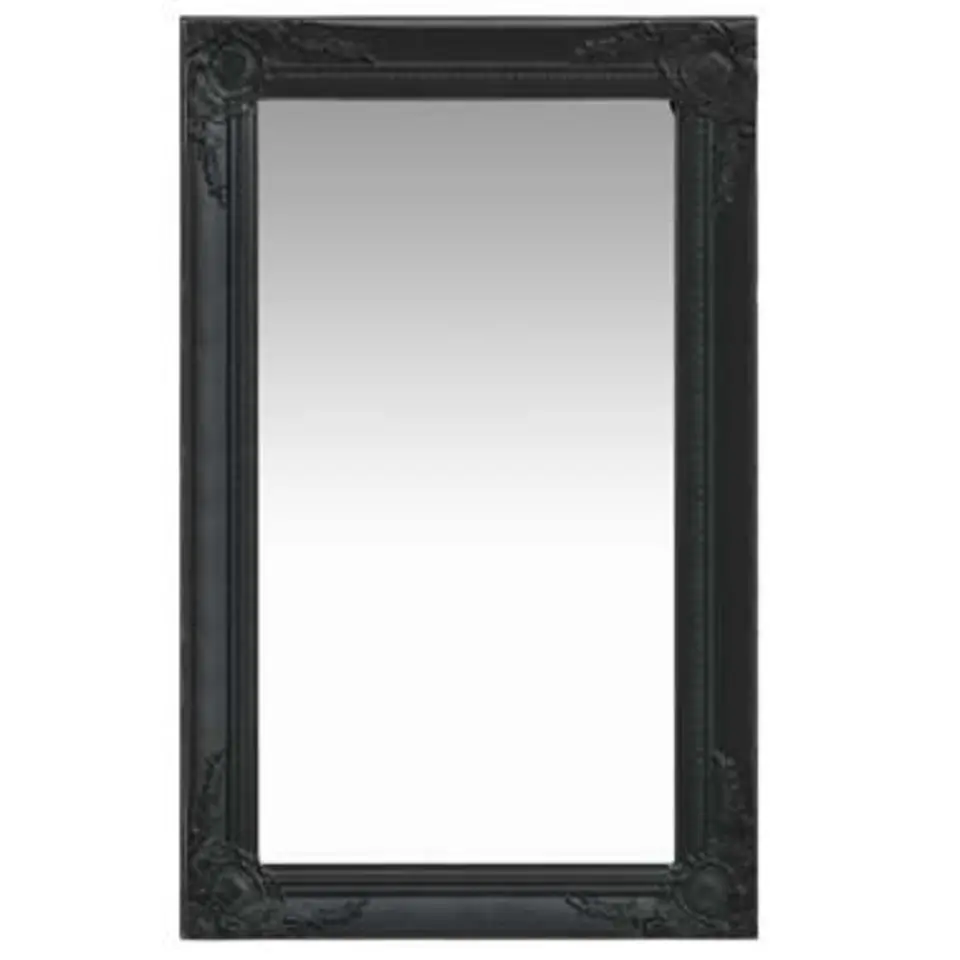 vidaXL - Wandspiegel - Zwart - Hout - 50 x 80 cm
