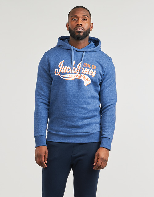 Jack & Jones - JJELOGO SWEAT HOOD 2 COL 23/24 - Marine
