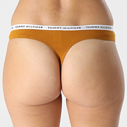 Lot De 3 Strings Femme 2829 Bordeaux Bleu Marine Camel