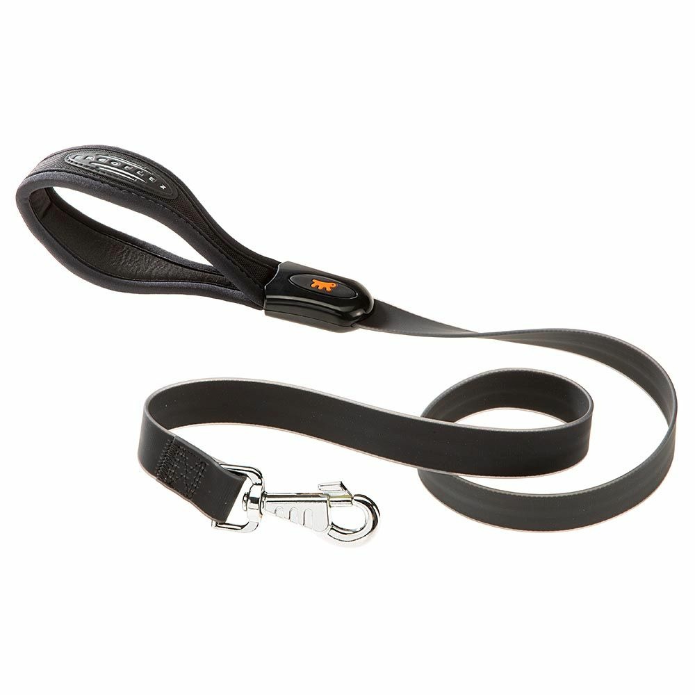 Laisse pour chiens evolution g25/110 hypoallergénique, lavable, poignée rembourrée, noir