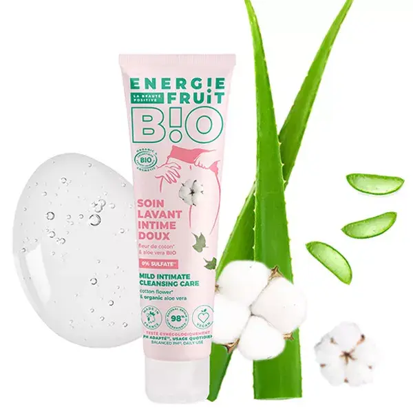 Energie Fruit Higiene Íntima, Sabonete Líquido com Flor de Algodão e Aloe Vera Orgânica, 150ml
