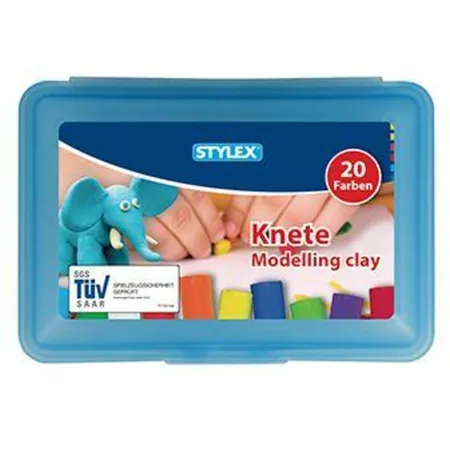 Stylex Knete, 20 Stangen in Kunststoffbox, 6x Neon & 14 Standard, sortiert