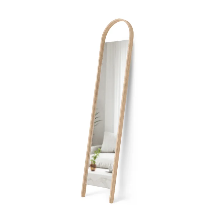Umbra - Bellwood Standspiegel mit Holzrahmen, natur