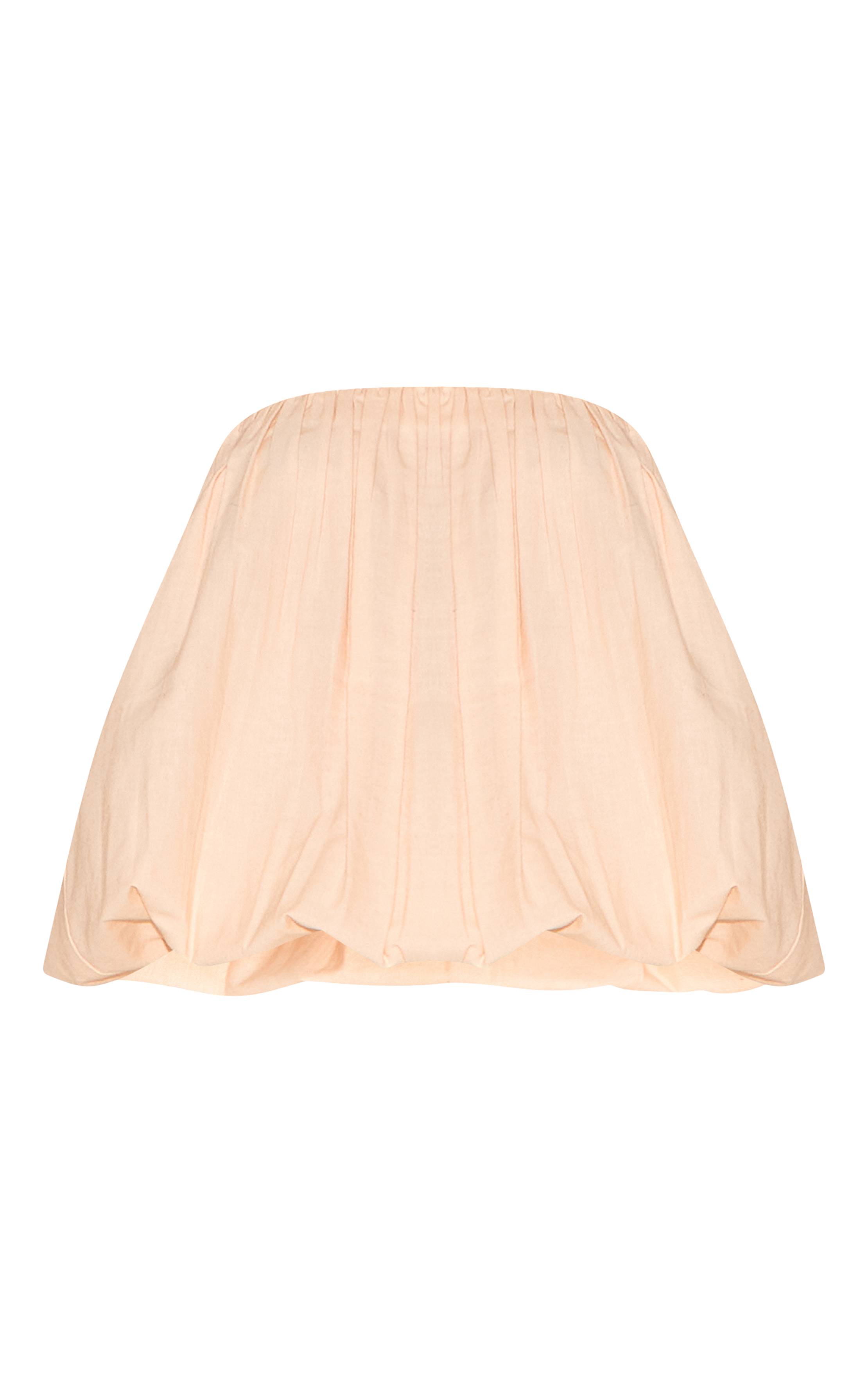Naturel Top Bandeau Long Froncé Aspect Lin