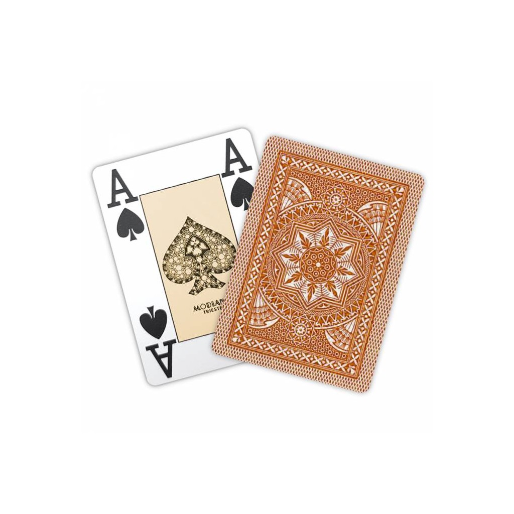 Jeu de 54 cartes Modiano format poker - Orange