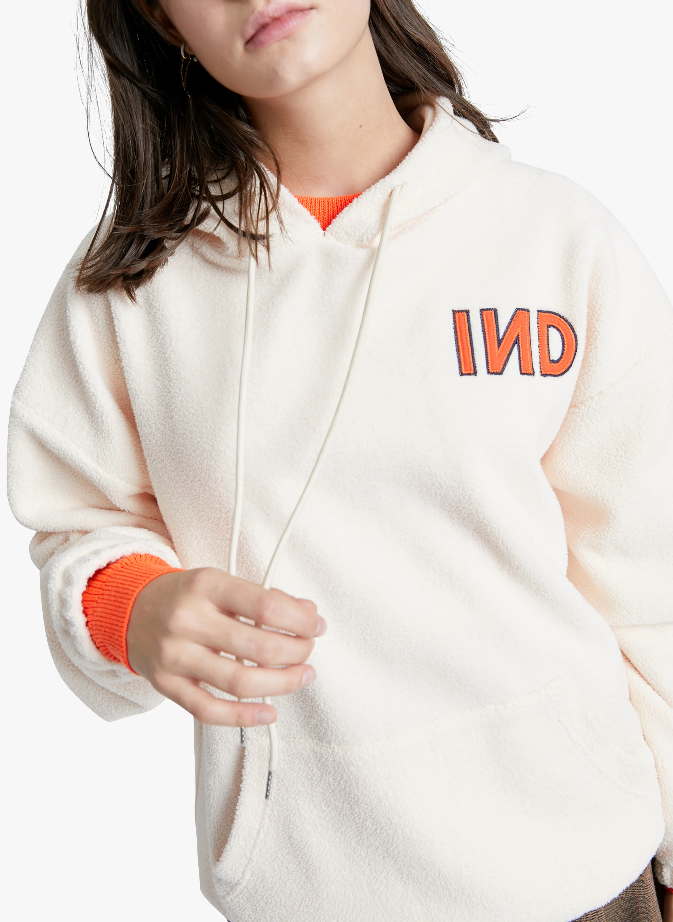 MUSIC - Sweat à capuche ample | Blanc