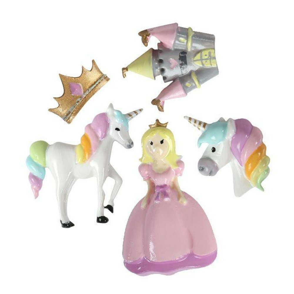 Mini moule en silicone pour pâte polymère - licorne & princesse