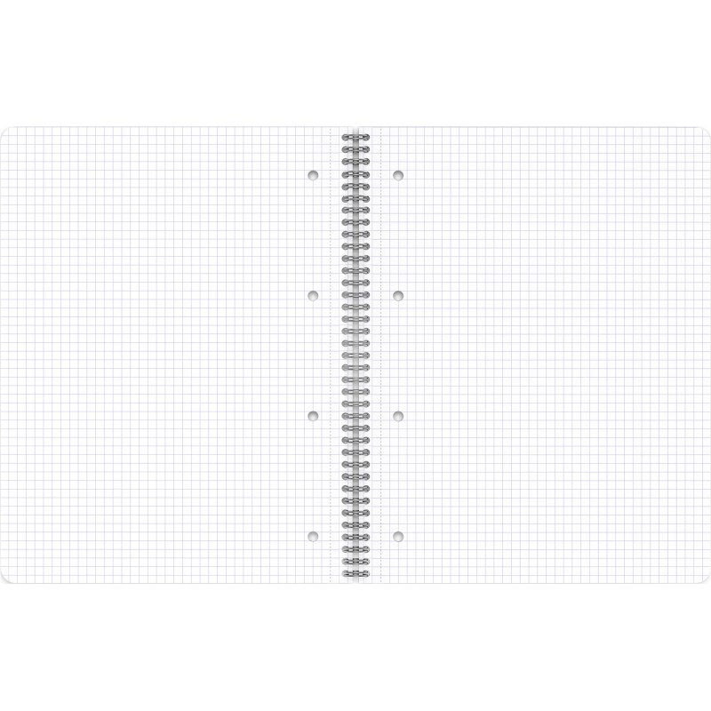 Cahier spirale Conquérant 7 intégrale et 4 trous Q5/5  A4+ 23 x 29,7 cm - quadrillé - 160 pages