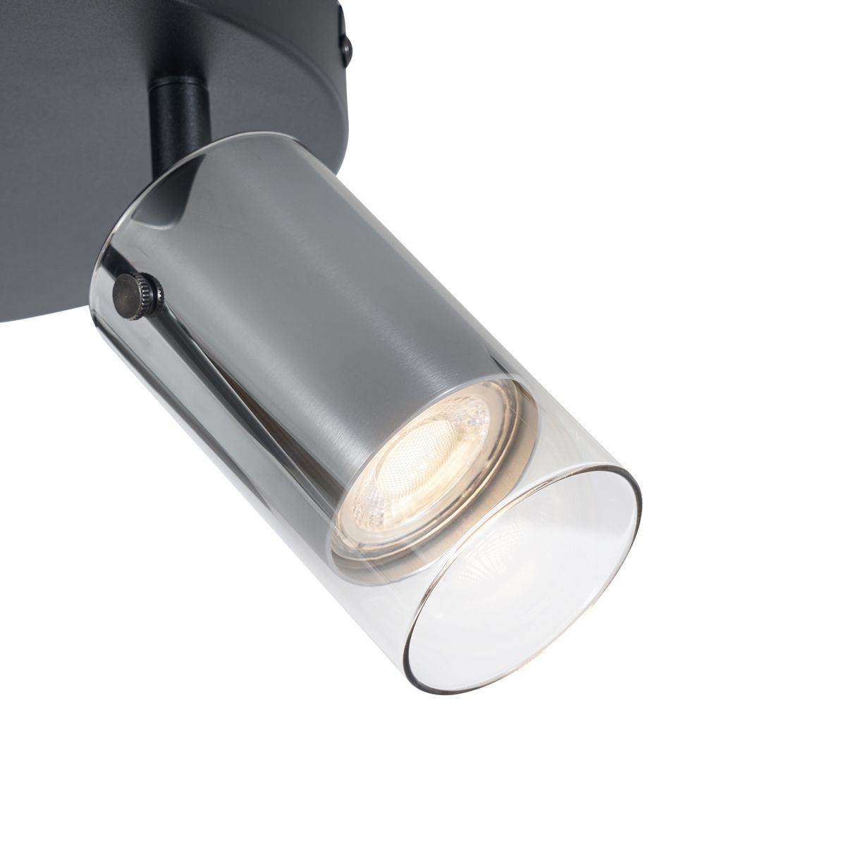 Plafondspot gunmetal rond 3-lichts draai- en verstelbaar - Drain