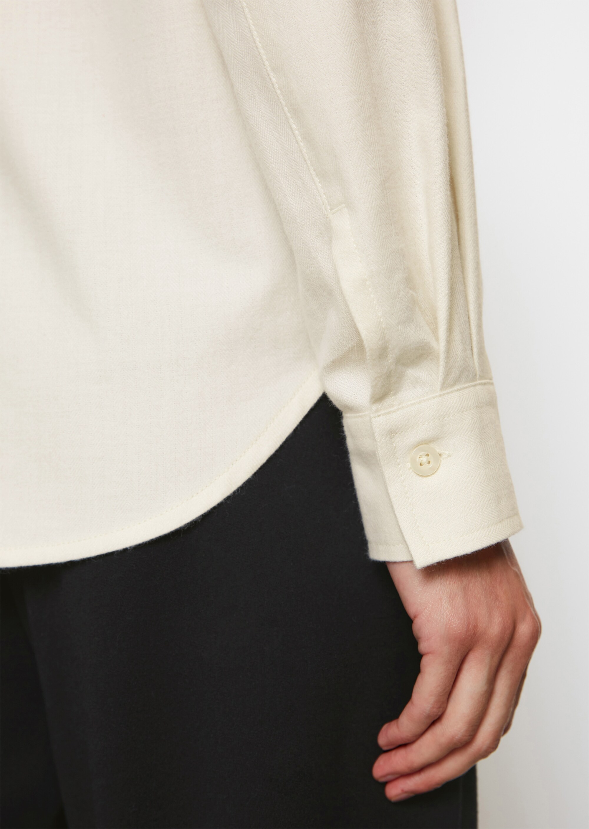 Flanell-Langarm-Bluseaus softer Herringbone-Qualität