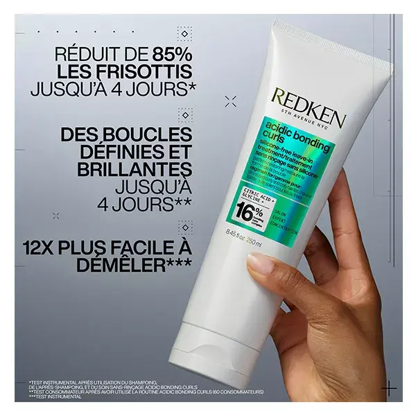Tratamento sem enxágue Redken Acidic Bonding Curls para cabelos cacheados danificados.