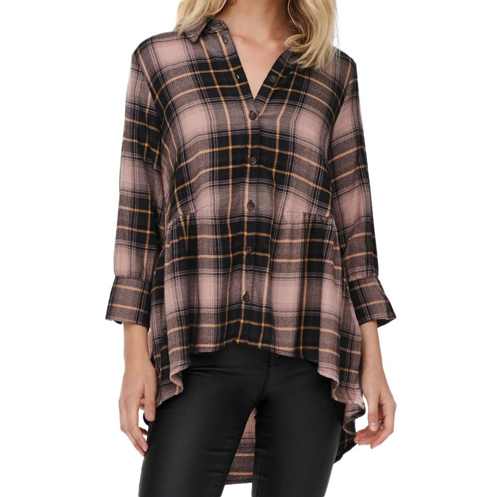 Only Chemise à Carreaux Rose/Noir Femme Only Canberra