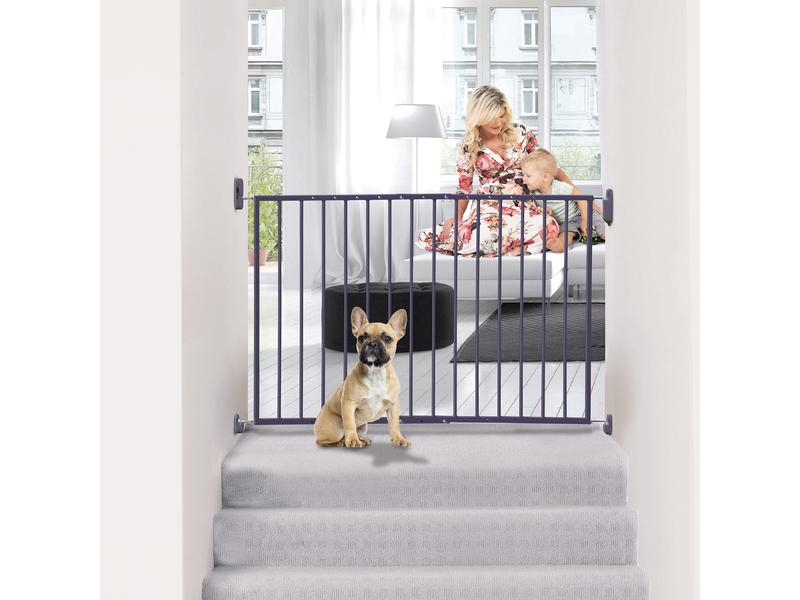 DREAMBABY Türschutzgitter Arizona Anthrazit 68 cm - 112 cm Ausziehbares Türschutzgitter 68-112 cm