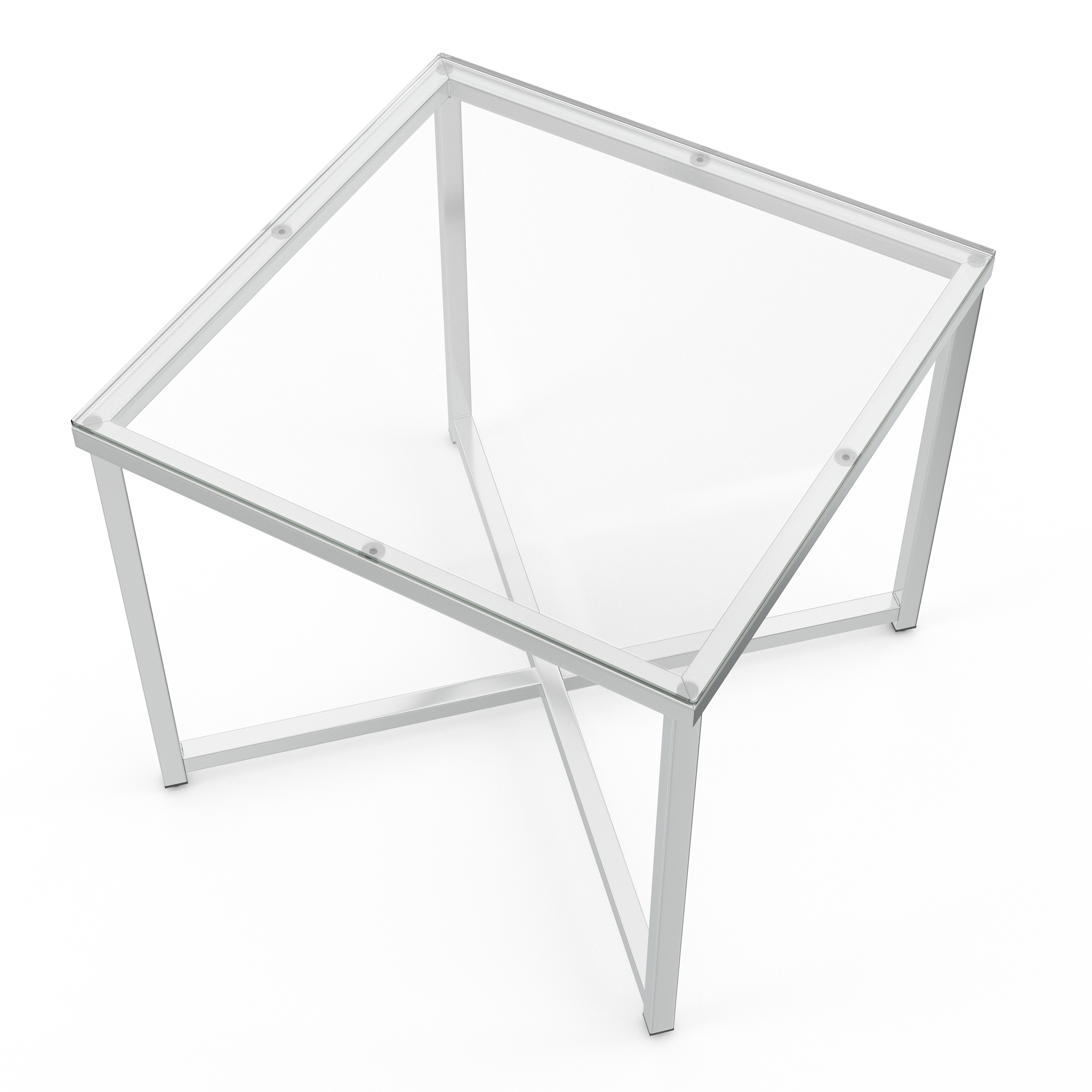 Beistelltisch Glas RUFIN silber