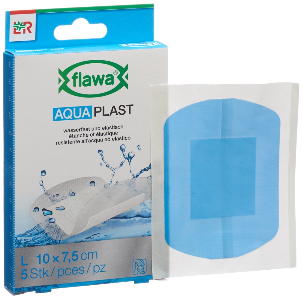 FLAWA Aqua Plast Pflasterstrips 7.5x10cm wasserfest 5 Stk