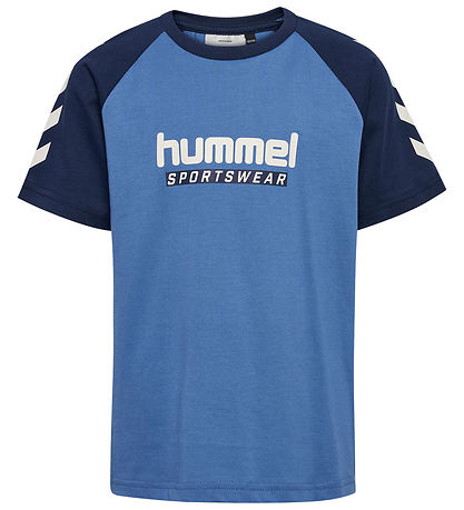Hummel T-Shirt - hmlJr Logo - Niederländisch Blue